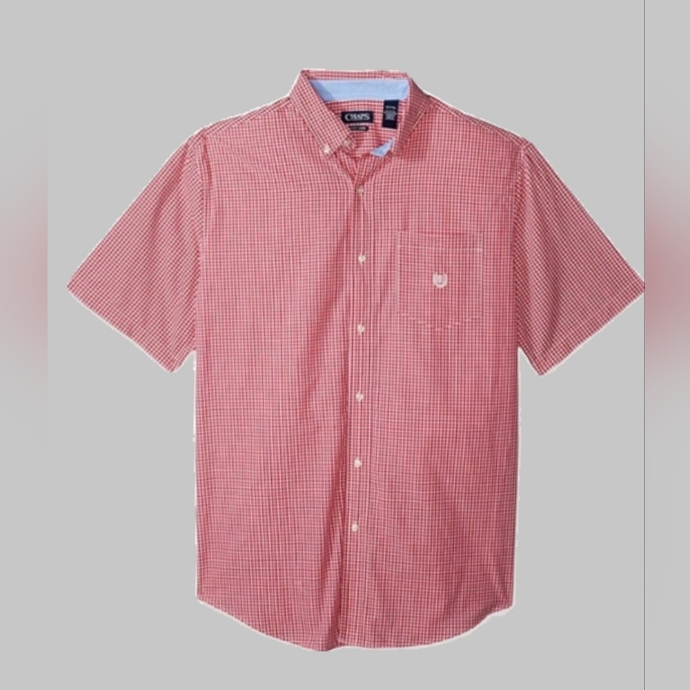 Men’s Chaps Button Down Shirt Pink/ Red